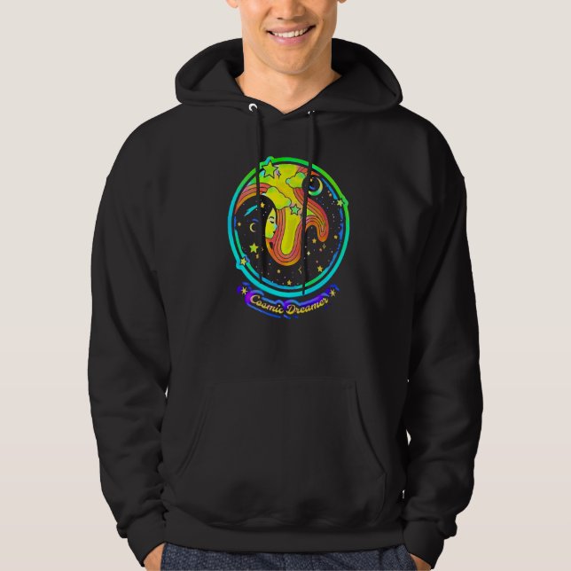 Spiritual Enlightenment Tarot Card Cosmic Dreamer Hoodie (Front)