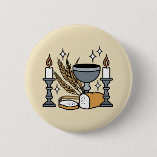 Spiritual Faith and Grace – Uplifting Christian 6 Cm Round Badge