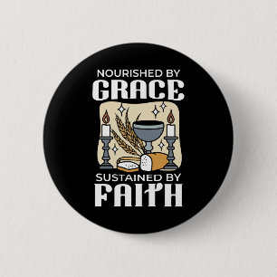Spiritual Faith and Grace – Uplifting Christian 6 Cm Round Badge