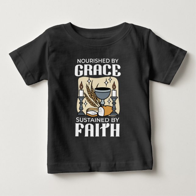 Spiritual Faith and Grace – Uplifting Christian Baby T-Shirt (Front)