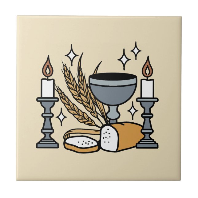 Spiritual Faith and Grace – Uplifting Christian Ceramic Tile (Front)