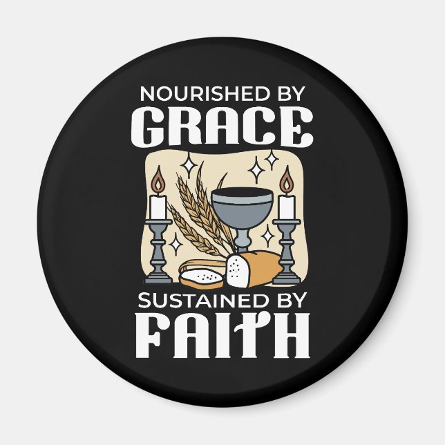 Spiritual Faith and Grace – Uplifting Christian Magnet (Front)