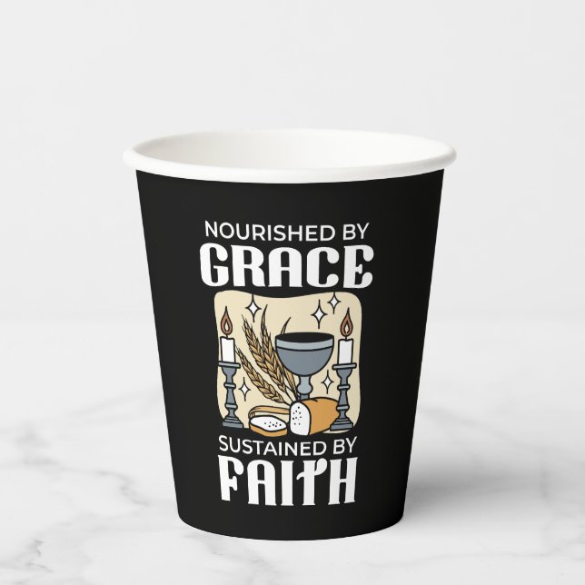 Spiritual Faith and Grace – Uplifting Christian Paper Cups (Front)