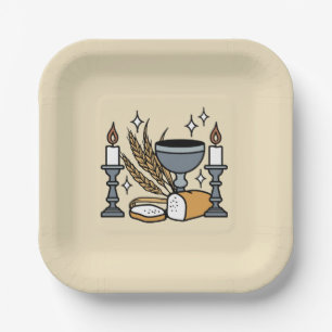 Spiritual Faith and Grace – Uplifting Christian Paper Plate