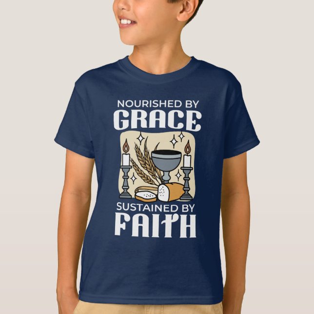 Spiritual Faith and Grace – Uplifting Christian T-Shirt (Front)
