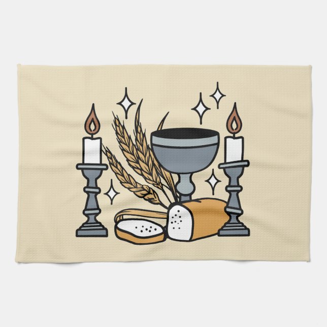 Spiritual Faith and Grace – Uplifting Christian Tea Towel (Horizontal)