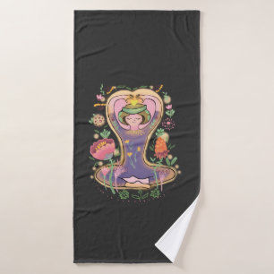 Spiritual floral  bath towel