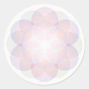 Spiritual Flower of Life Mandala Classic Round Sticker