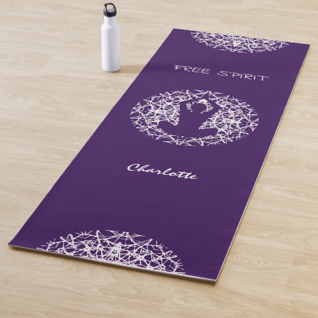 Spiritual Free Spirit Boho Personalised Yoga Mat (In Situ)