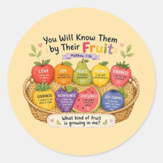Spiritual Fruit Classic Round Sticker