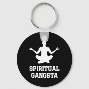 Spiritual Gangsta Funny Yoga S With Saying Womens  Key Ring