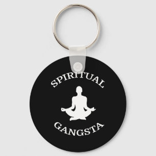Spiritual Gangsta Shirt - Mens Womens Funny Yoga S Key Ring