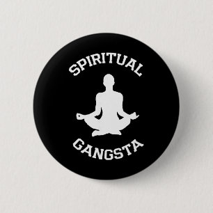 Spiritual Gangsta T Shirts - Yoga T Shirts For Men 6 Cm Round Badge