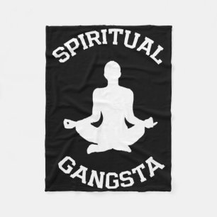Spiritual Gangsta T Shirts - Yoga T Shirts For Men Fleece Blanket