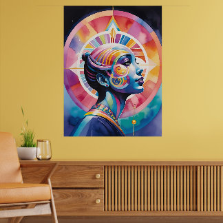 Spiritual Goddess Soul Travel Rainbow Aura Woman Poster