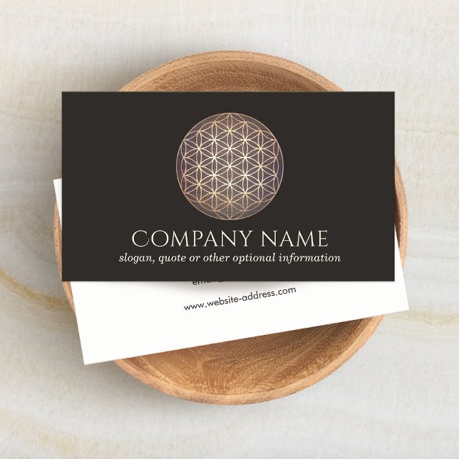 Spiritual Healer Flower Of Life  Business Card (Creator Uploaded)