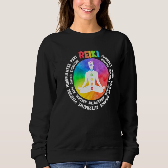Spiritual Healing Holistic Healer Meditation Chakr Sweatshirt (Front)