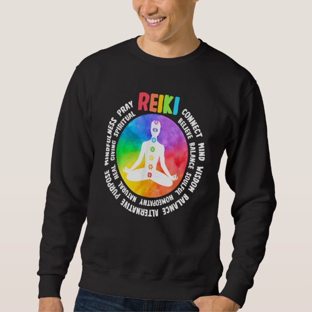 Spiritual Healing Holistic Healer Meditation Chakr Sweatshirt (Front)