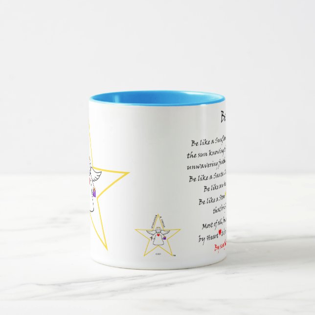 Spiritual, inspirational star angel mug (Center)