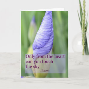 Spiritual Iris Inspirational Rumi Quote Card
