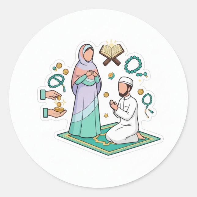 Spiritual Islamic Faith & Worship Sticker (Front)