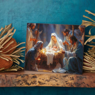Spiritual Jesus Manger Plaque