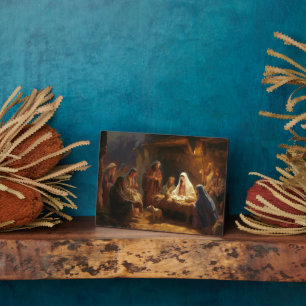 Spiritual Jesus Manger Plaque