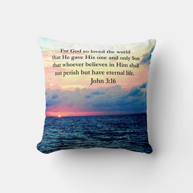 SPIRITUAL JOHN 3:16 PHOTO CUSHION (Front)