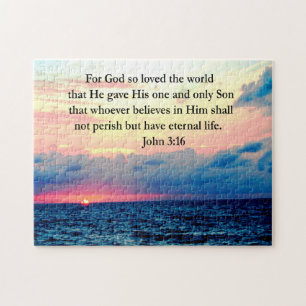 SPIRITUAL JOHN 3:16 PHOTO JIGSAW PUZZLE