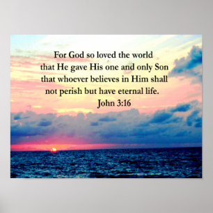SPIRITUAL JOHN 3:16 PHOTO POSTER