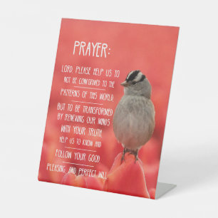 Spiritual Journey Notebook: Romans 12:2 Prayer Pedestal Sign