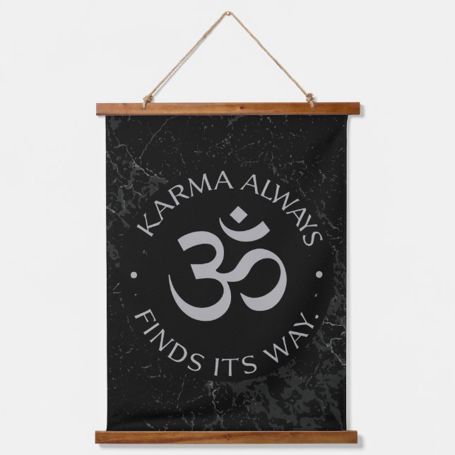 Spiritual Karma Om Design – Mindfulness Collection Hanging Tapestry (Front)