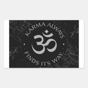 Spiritual Karma Om Design – Mindfulness Collection Rectangular Sticker