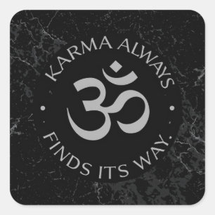 Spiritual Karma Om Design – Mindfulness Collection Square Sticker