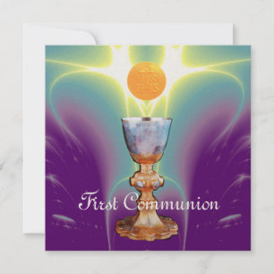 SPIRITUAL LIGHT 1st Holy Communion / Christening Invitation