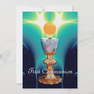SPIRITUAL LIGHT 1st Holy Communion / Christening Invitation
