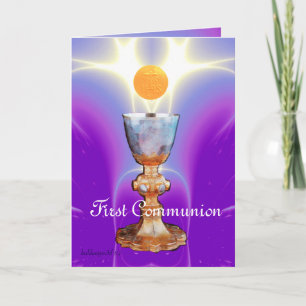 SPIRITUAL LIGHT 1st Holy Communion / Christening Thank You Card