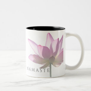 ©Spiritual Light Namaste Pink Lotus Custom Two-Tone Coffee Mug