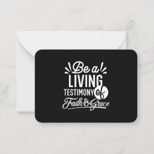 Spiritual Living Testimony Faith and Grace Quote Card
