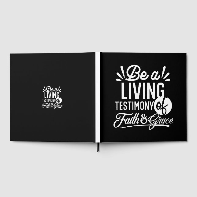 Spiritual Living Testimony Faith and Grace Quote Guest Book (Full)
