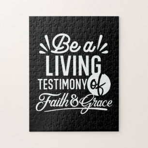 Spiritual Living Testimony Faith and Grace Quote Jigsaw Puzzle