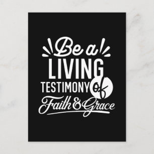 Spiritual Living Testimony Faith and Grace Quote Postcard