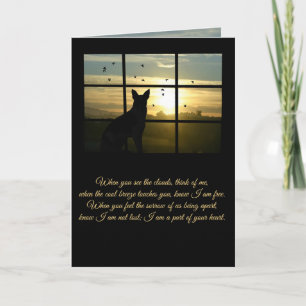 Spiritual Loss of Dog, Dog in Window Sympathy Card