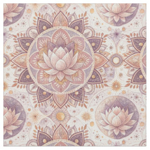 Spiritual Lotus Flower - Mandala Floral Pattern Fabric