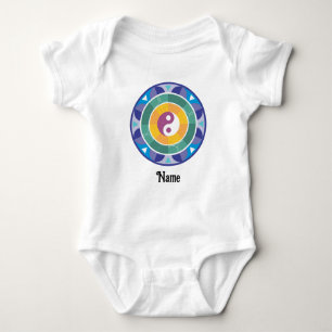 Spiritual Mandala Rainbow Colour Chinese Customise Baby Bodysuit