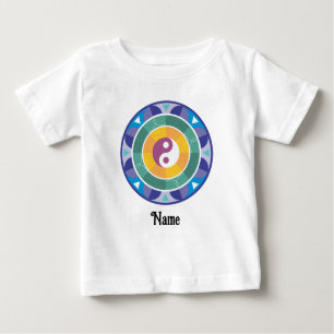 Spiritual Mandala Rainbow Colour Chinese Customise Baby T-Shirt