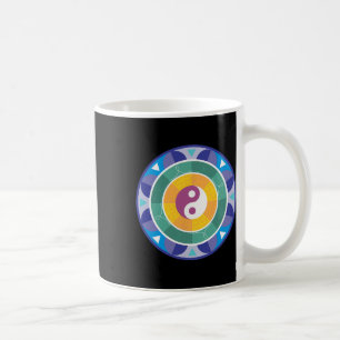 Spiritual Mandala Rainbow Coloured Chinese Yin Yan Coffee Mug