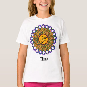 Spiritual Mandala Yoga Om Peacock Customised T-Shirt