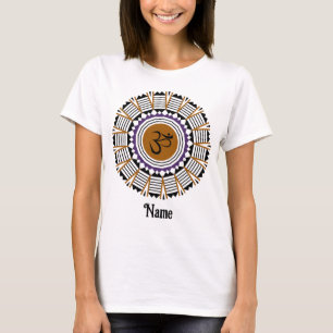 Spiritual Mandala Yoga Om Symbol Purple Customised T-Shirt