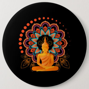Spiritual meditation Buddha 6 Cm Round Badge